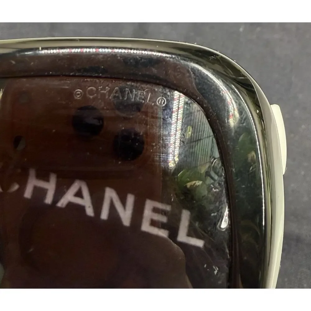 CHANEL Bow Sunglasses 5171-C Black w/ White Bow CC Logo – 60mm